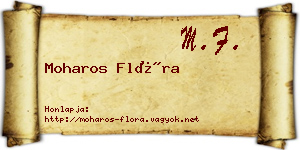 Moharos Flóra névjegykártya